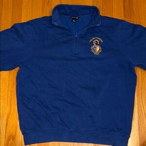 Vintage Sport-Tek Blue Quarter Zip USS Gettysburg